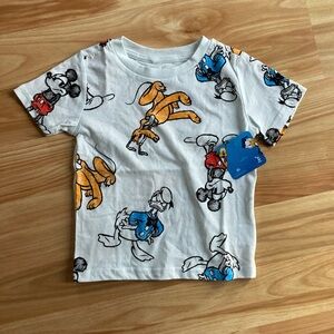 NWT Disney Mickey Mouse Donald Duck Pluto T-Shirt Kids Size 4 Great for Vacay!